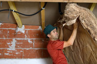 Burn tapered roof insulation